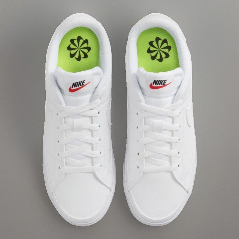 Nike Court Legacy Low Next Nature White ‘White Black’ Leather Casual Wmns 8